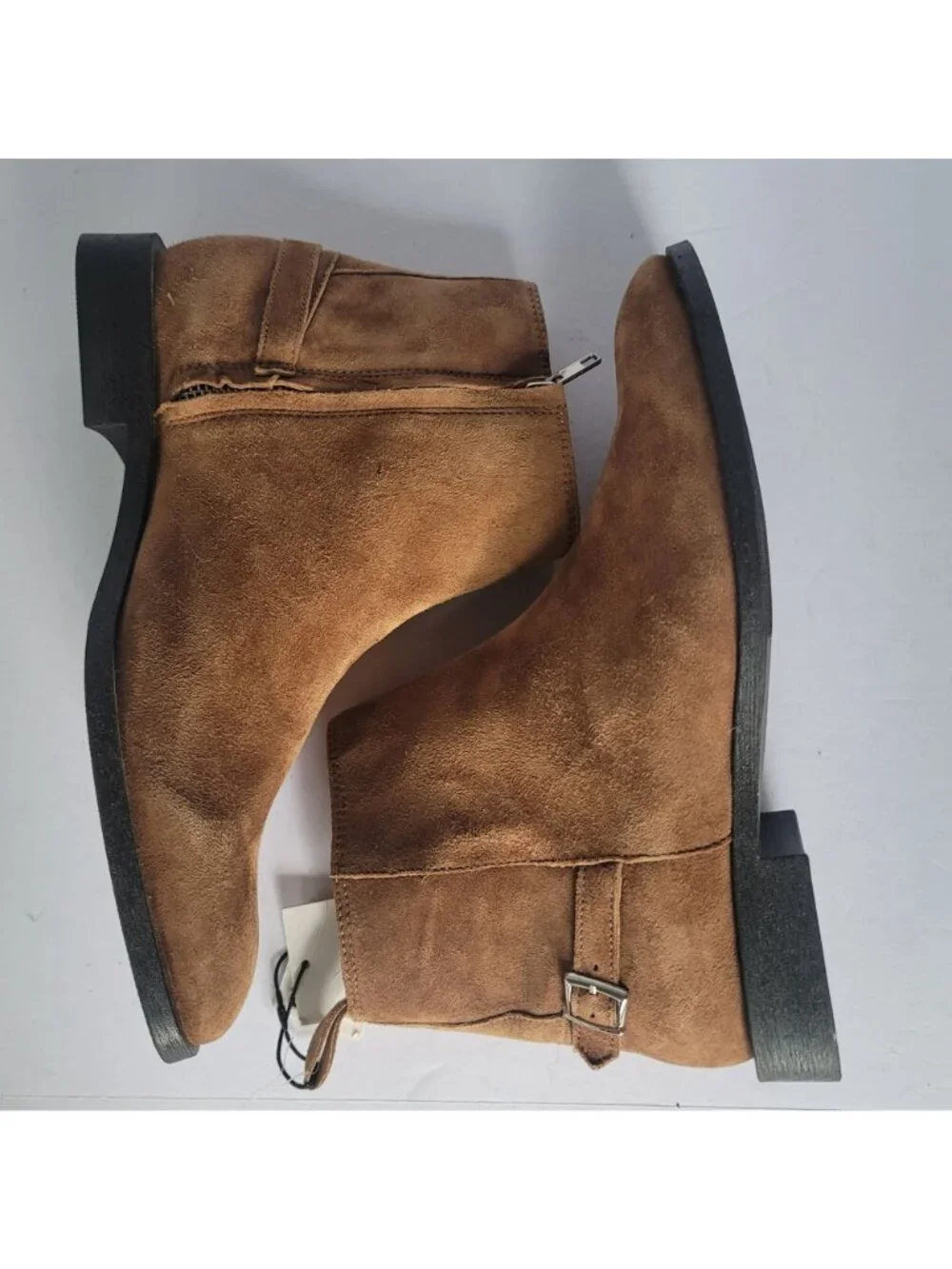 Zara Men's Tan Suede Chelsea Ankle Boots Casual Dress Designer Booties. Size 7